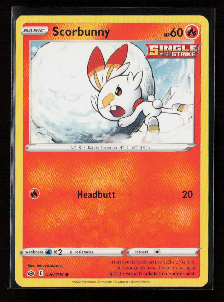Scorbunny Common SWSH06: Chilling Reign 026/198 LP