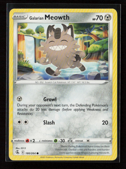 Galarian Meowth Common SWSH08: Fusion Strike 180/264 LP