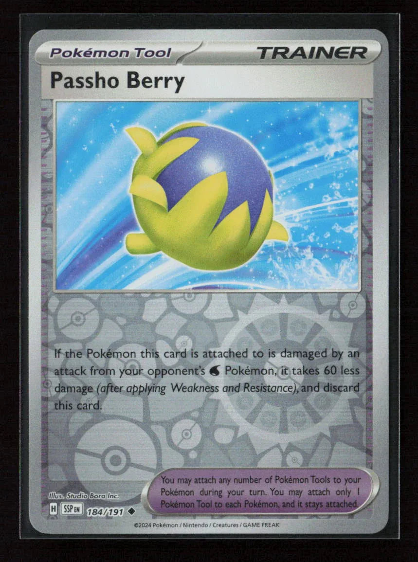Passho Berry Uncommon SV08: Surging Sparks 184/191 NM - Kang's Collectibles