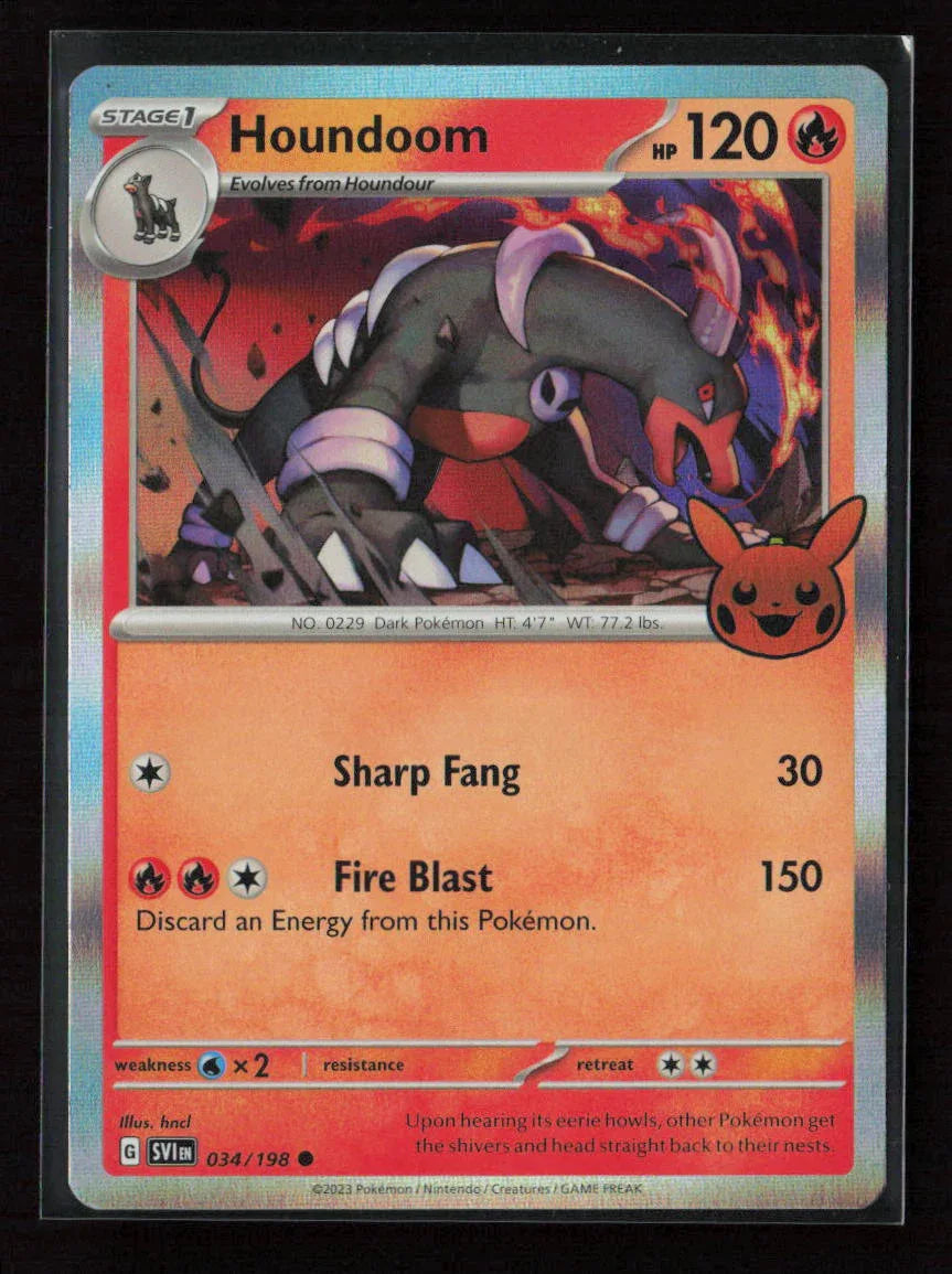 Houndoom Common Trick or Trade BOOster Bundle 2023 034/198 NM - Kang's Collectibles
