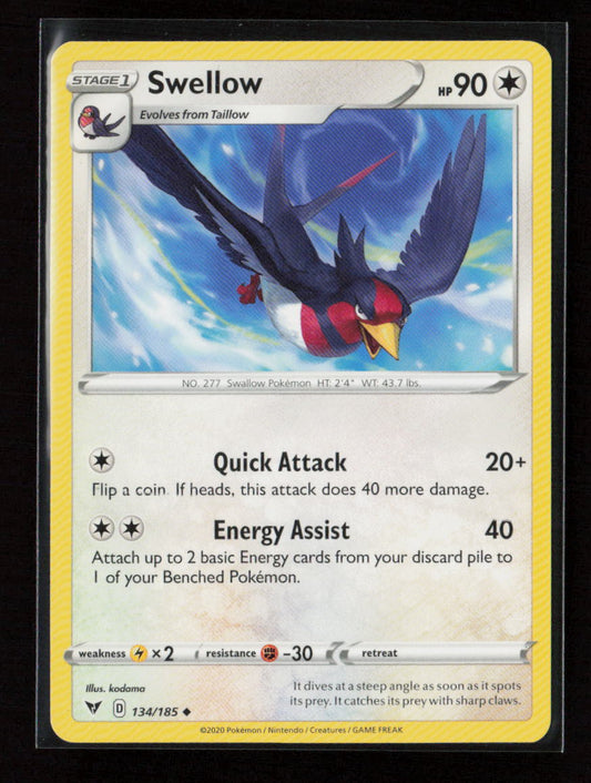 Swellow Uncommon SWSH04: Vivid Voltage 134/185 LP