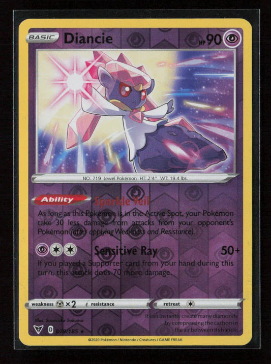 Diancie Holo Rare SWSH04: Vivid Voltage 079/185 LP - Kang's Collectibles