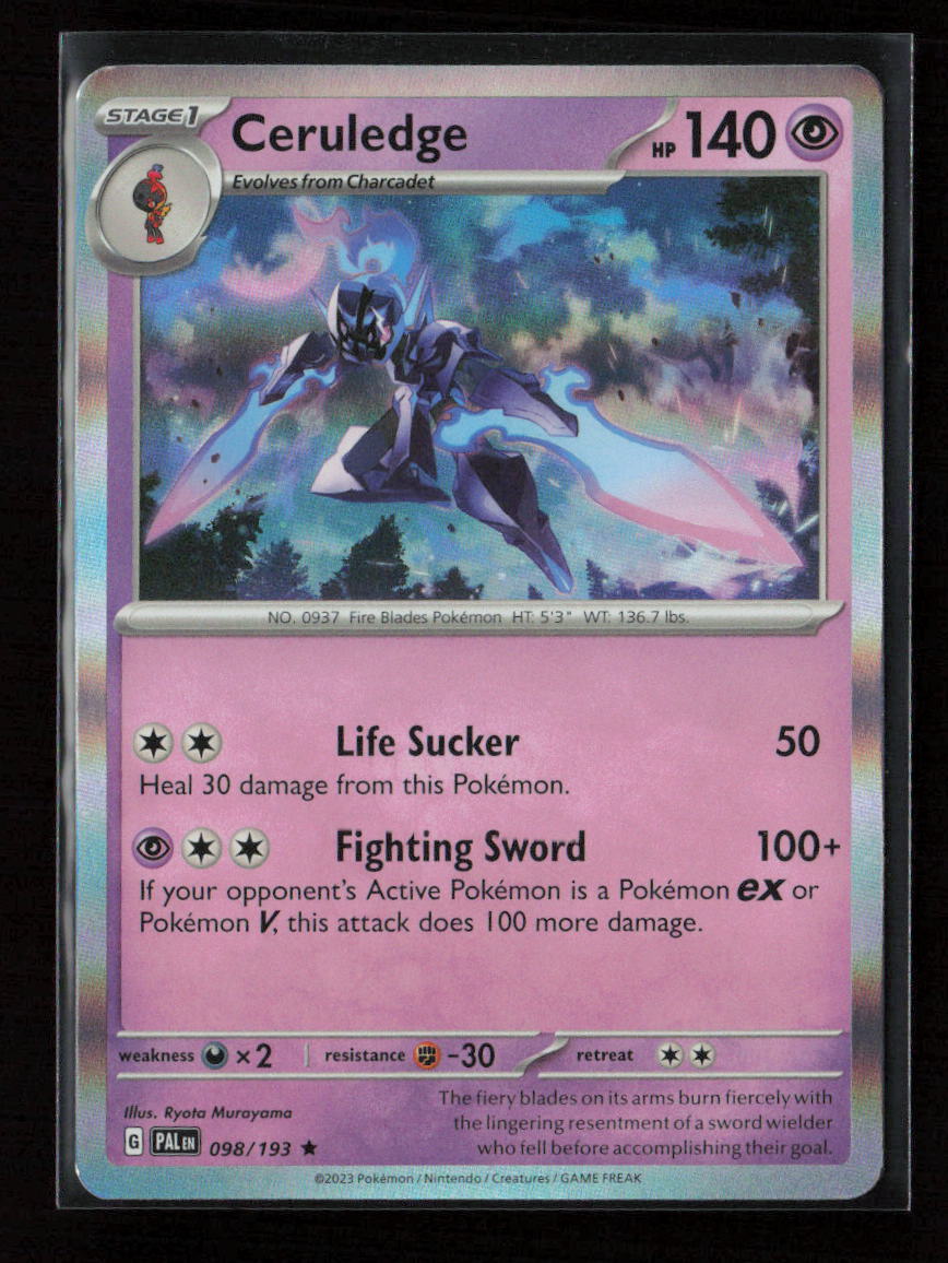 Ceruledge Rare SV02: Paldea Evolved 098/193 NM