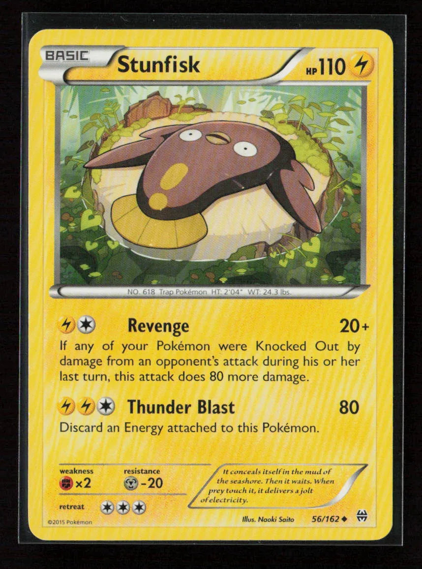 Stunfisk Uncommon XY - BREAKthrough 56/162 LP - Kang's Collectibles