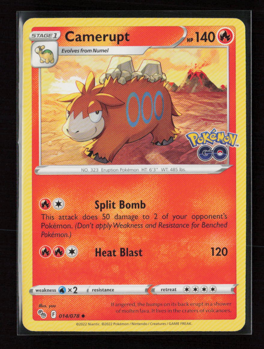 Camerupt Uncommon Pokemon GO 014/078 NM