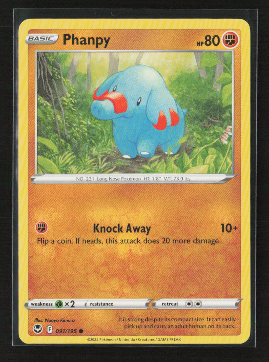 Phanpy Common SWSH12: Silver Tempest 091/195 LP