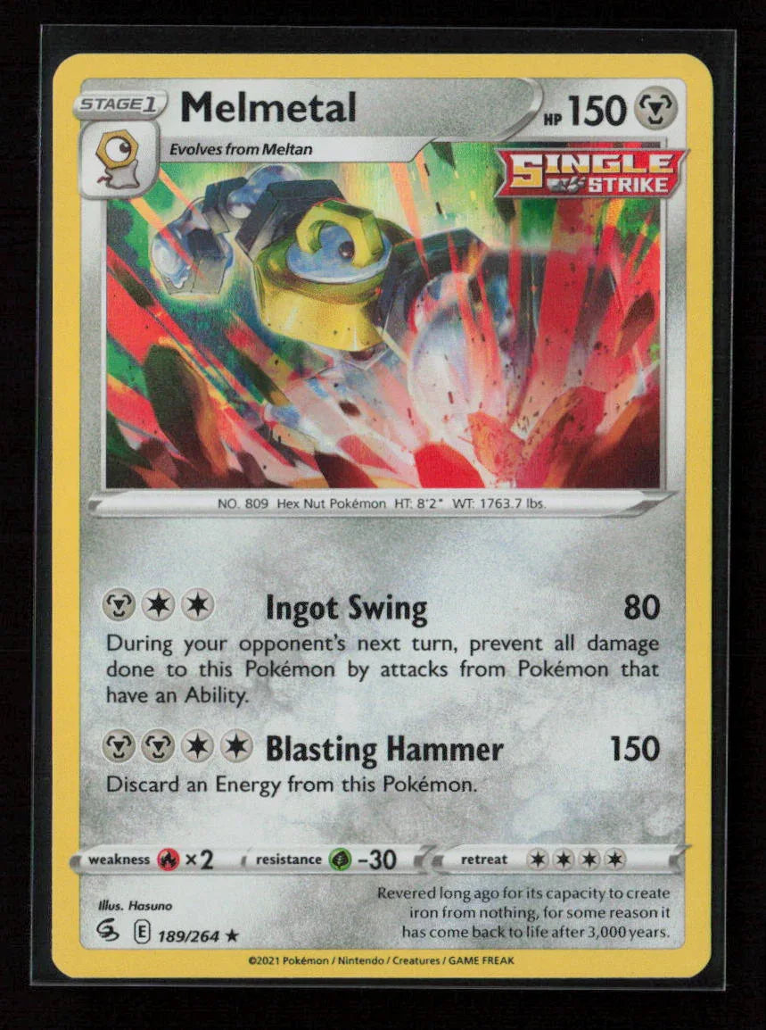 Melmetal Holo Rare SWSH08: Fusion Strike 189/264 NM - Kang's Collectibles