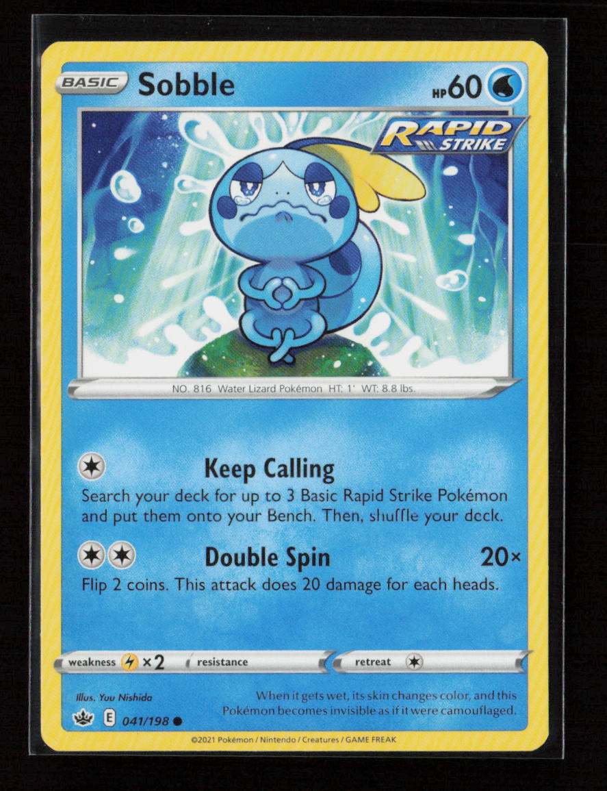 Sobble Common SWSH06: Chilling Reign 041/198 NM
