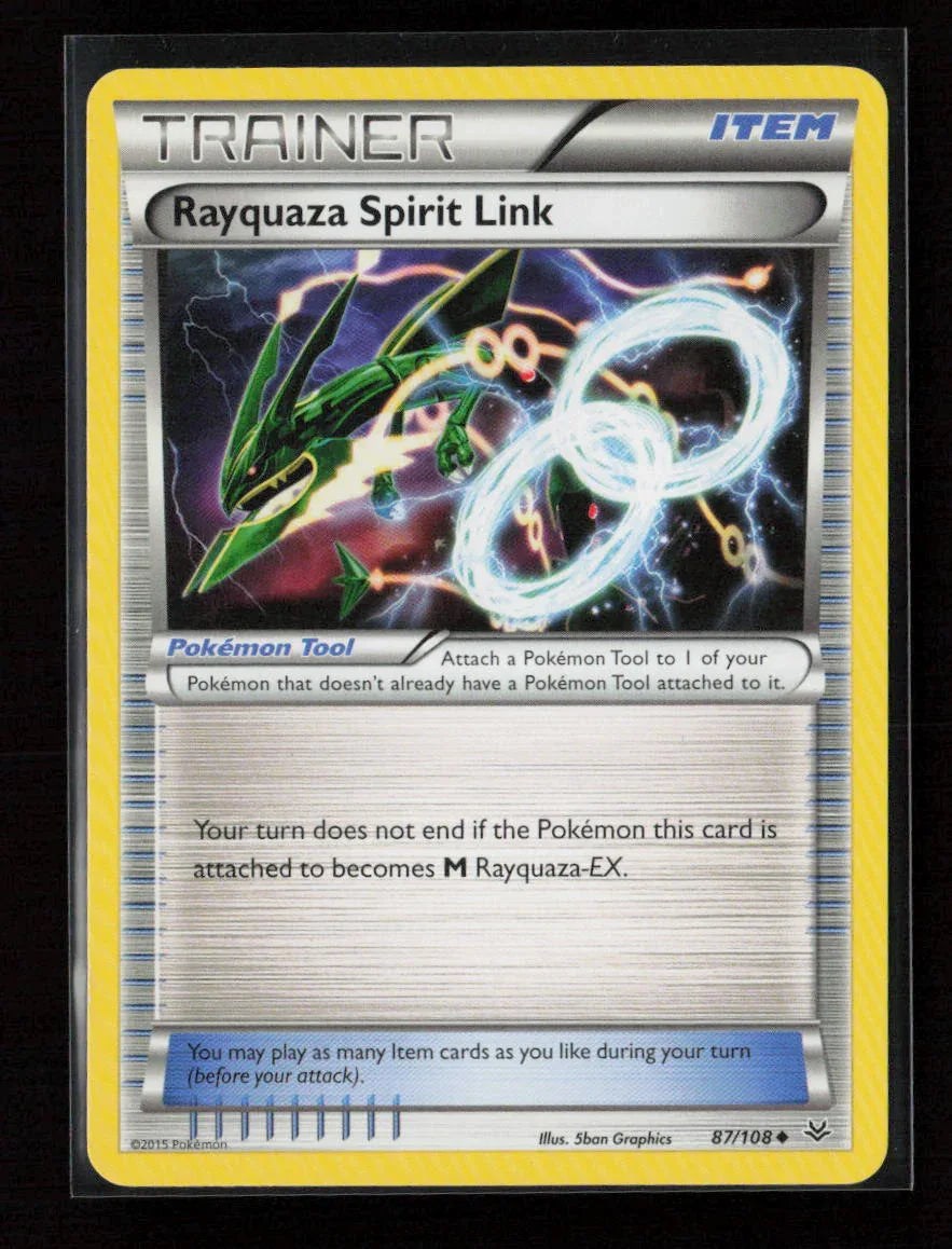 Rayquaza Spirit Link Uncommon XY - Roaring Skies 87/108 LP - Kang's Collectibles