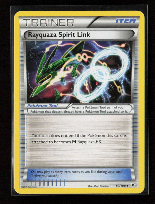 Rayquaza Spirit Link Uncommon XY - Roaring Skies 87/108 LP - Kang's Collectibles