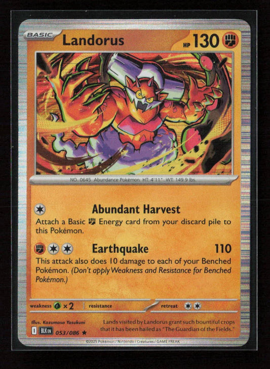 Landorus Rare SV: Black Bolt 053/086 NM - Kang's Collectibles