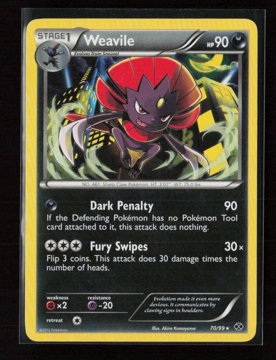 Weavile Rare Next Destinies 70/99 LP - Kang's Collectibles