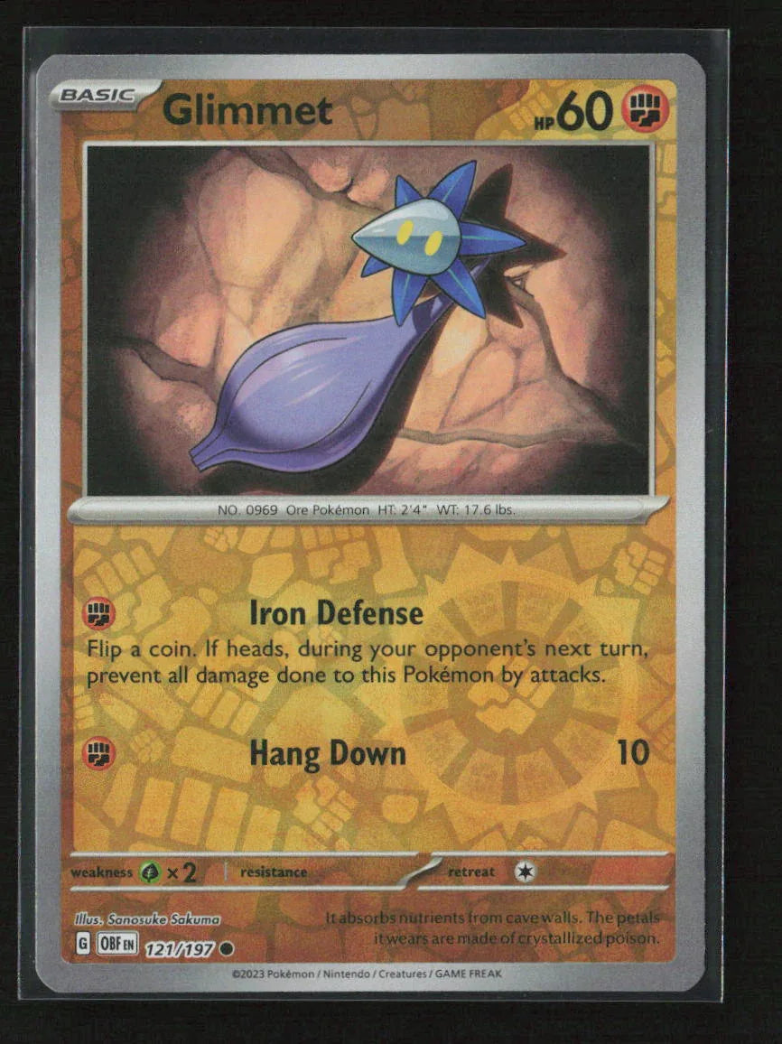 Glimmet - Common SV03: Obsidian Flames 121/197 NM - Kang's Collectibles