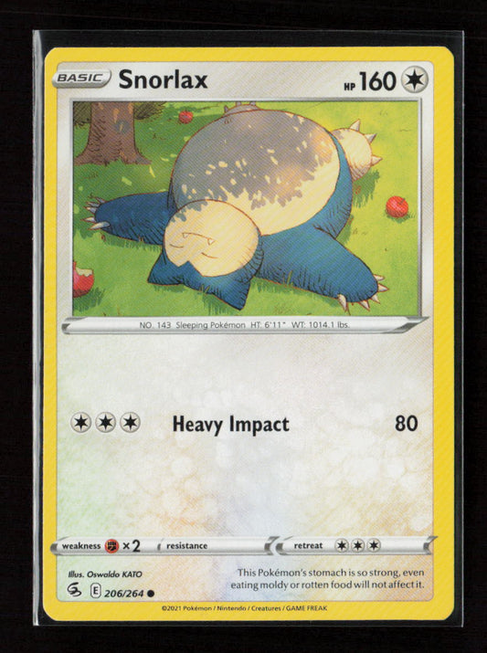 Snorlax Common SWSH08: Fusion Strike 206/264 LP