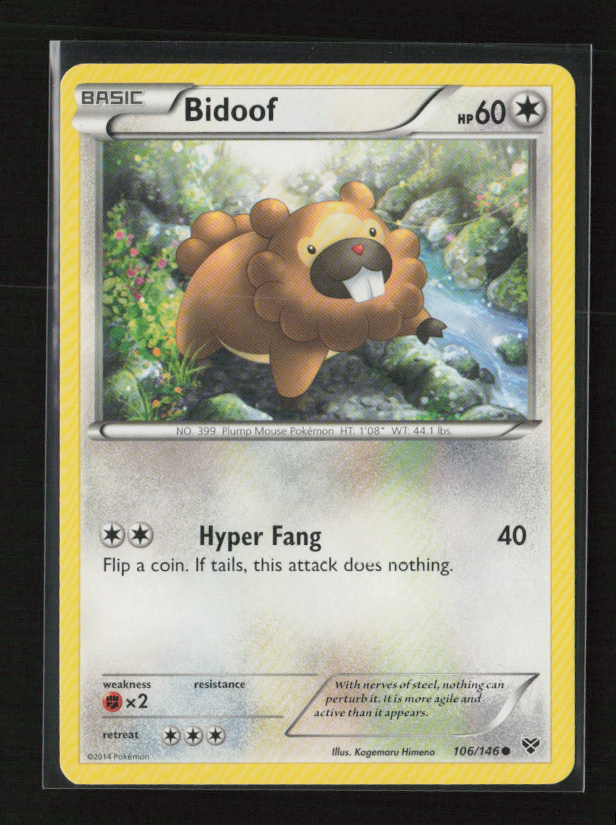 Bidoof Common XY Base Set 106/146 MP