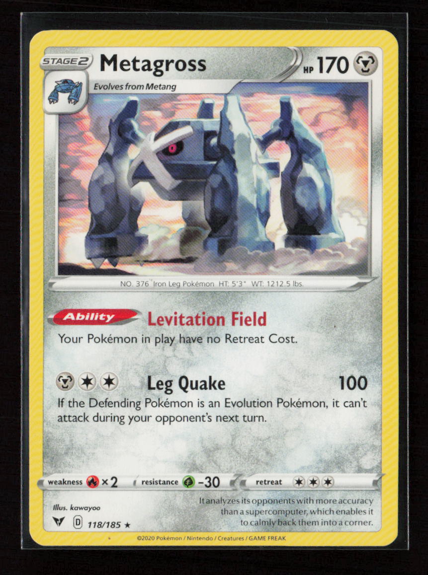 Metagross Rare SWSH04: Vivid Voltage 118/185 LP
