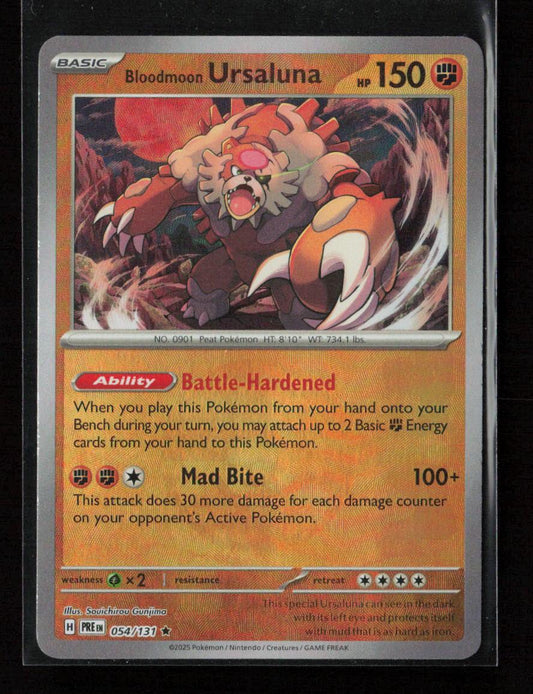 Bloodmoon Ursaluna Rare SV: Prismatic Evolutions 054/131 NM - Kang's Collectibles