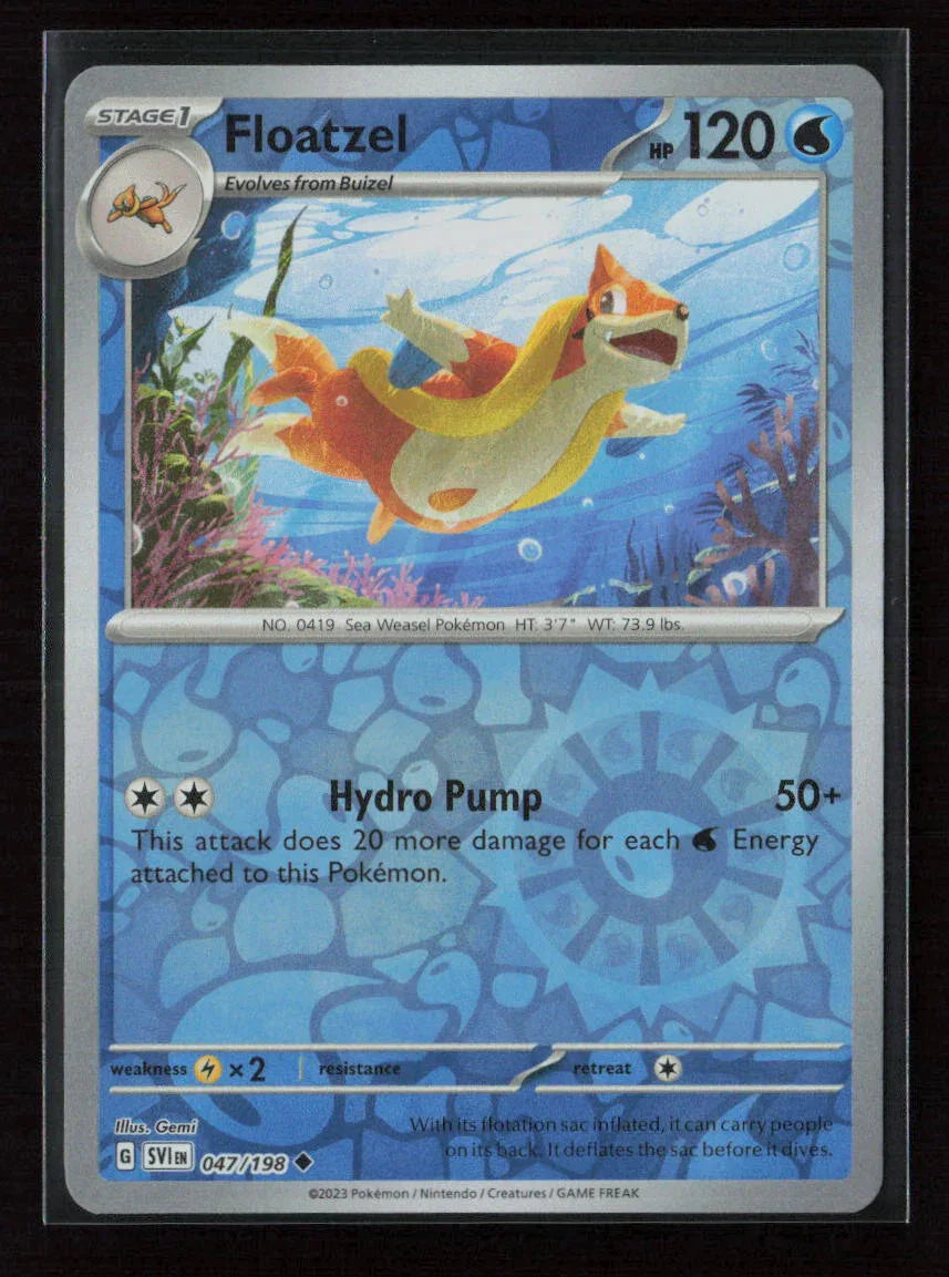 Floatzel Uncommon SV01: Scarlet & Violet Base Set 047/198 NM - Kang's Collectibles