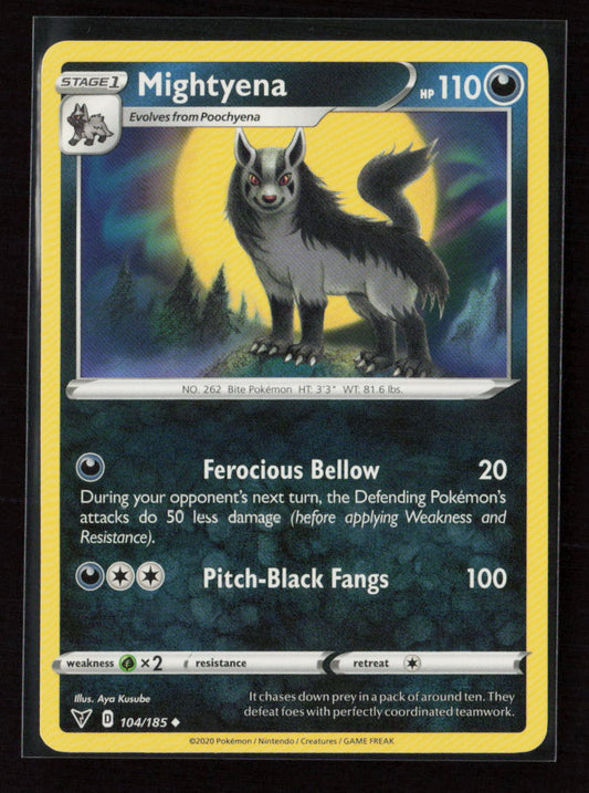 Mightyena Uncommon SWSH04: Vivid Voltage 104/185 LP
