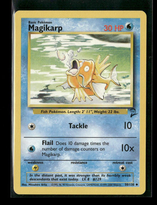 Magikarp Uncommon Base Set 2 050/130 LP - Kang's Collectibles