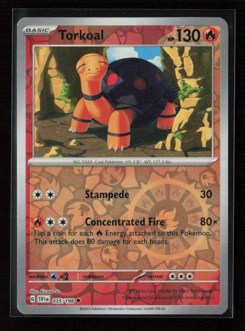 Torkoal Uncommon SV01: Scarlet & Violet Base Set 035/198 NM - Kang's Collectibles