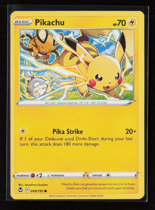 Pikachu Common SWSH12: Silver Tempest 049/195 LP