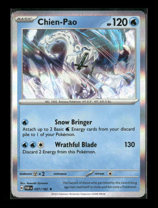 Chien-Pao Rare SV04: Paradox Rift 057/182 LP - Kang's Collectibles