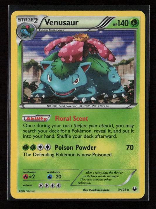 Venusaur Holo Rare Dark Explorers 3/108 NM