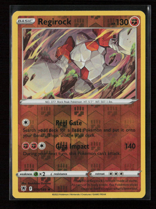 Regirock Rare SWSH10: Astral Radiance 075/189 NM