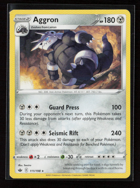 Aggron Rare SWSH06: Chilling Reign 111/198 LP