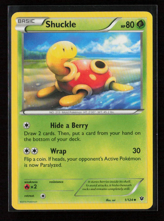 Shuckle Uncommon XY - Fates Collide 1/124 LP - Kang's Collectibles