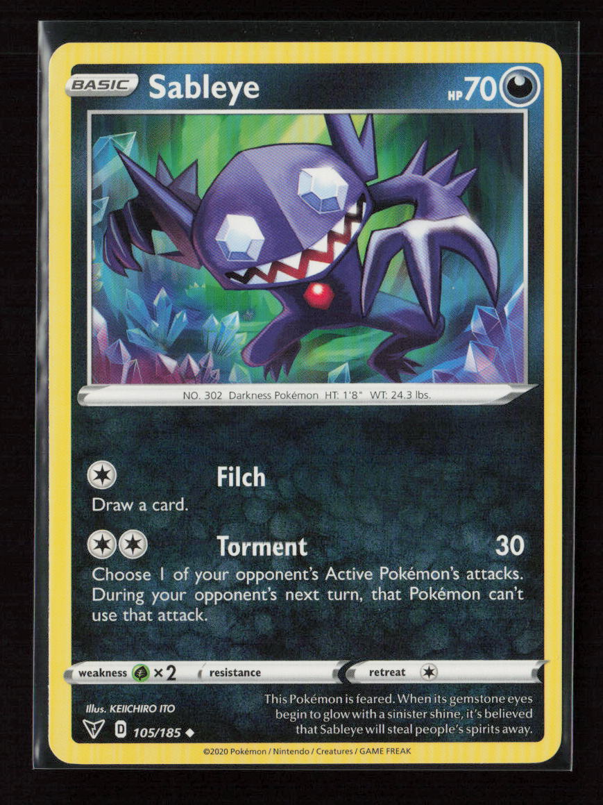 Sableye Uncommon SWSH04: Vivid Voltage 105/185 LP