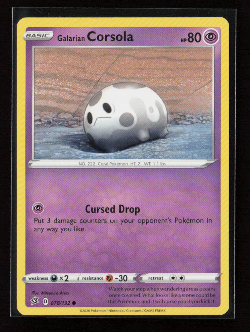 Galarian Corsola Common SWSH02: Rebel Clash 078/192 LP
