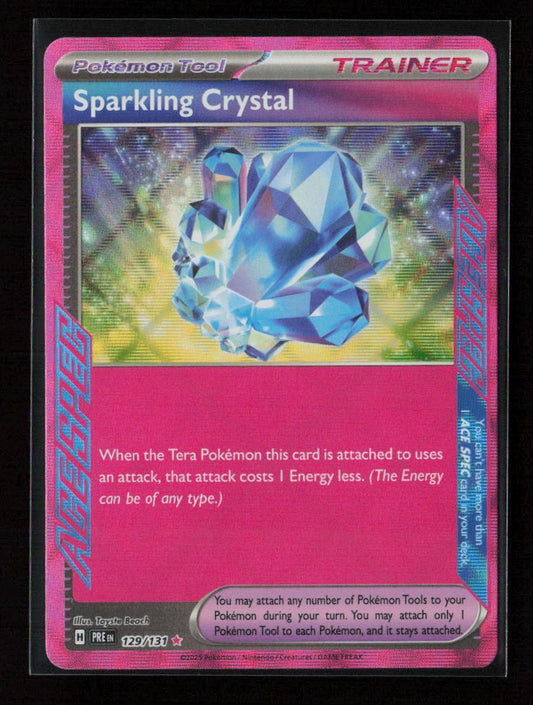 Sparkling Crystal ACE SPEC Rare SV: Prismatic Evolutions 129/131 NM - Kang's Collectibles