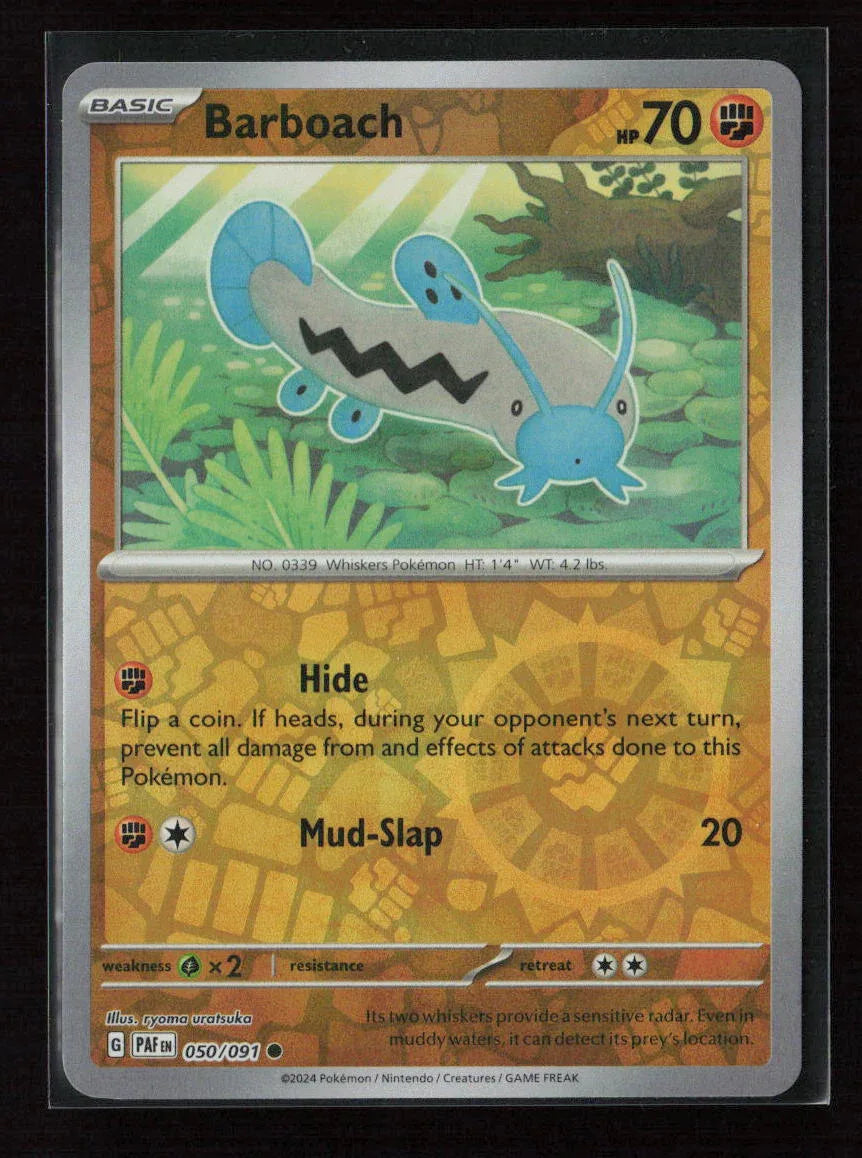 Barboach Common SV: Paldean Fates 050/091 NM - Kang's Collectibles