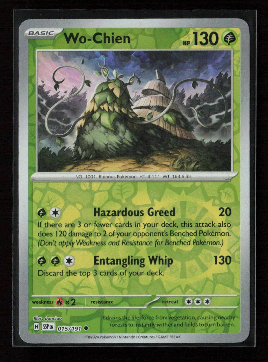 Wo-Chien Uncommon SV08: Surging Sparks 015/191 NM - Kang's Collectibles