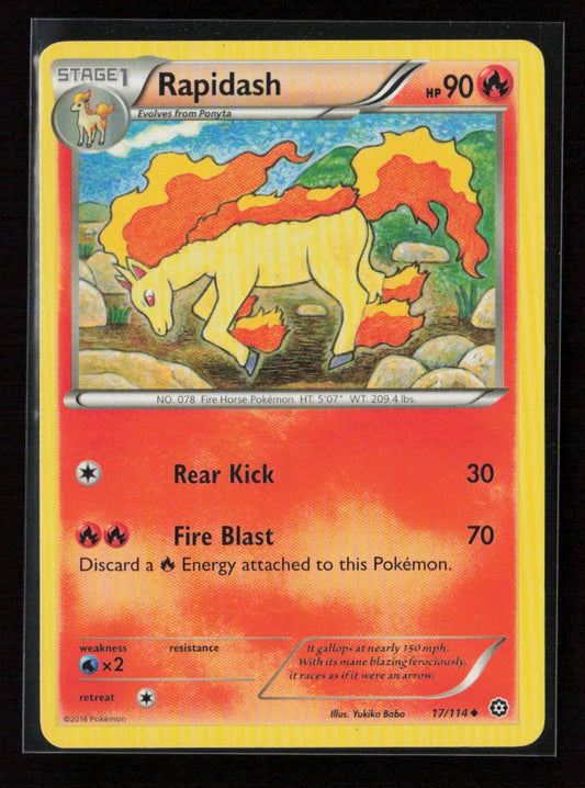 Rapidash Uncommon XY - Steam Siege 17/114 NM - Kang's Collectibles