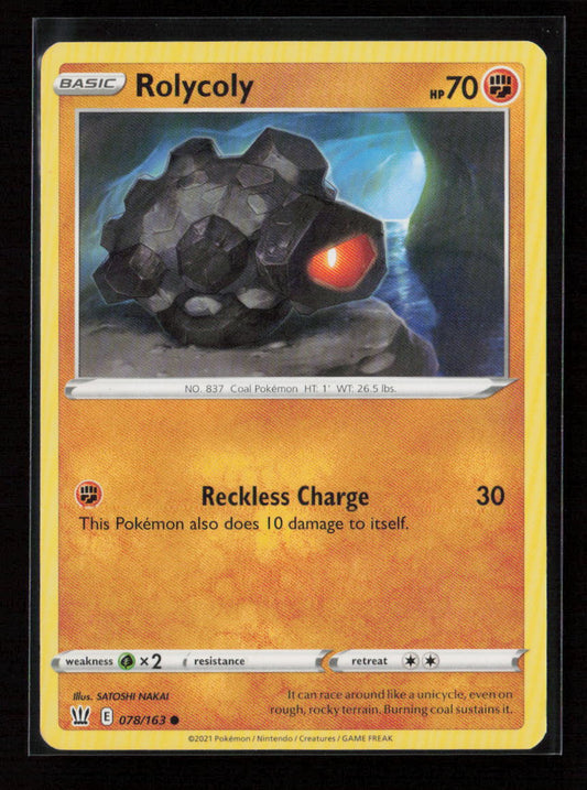 Rolycoly Common SWSH05: Battle Styles 078/163 NM