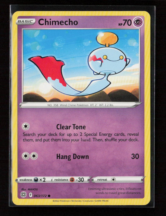 Chimecho Common SWSH09: Brilliant Stars 063/172 NM