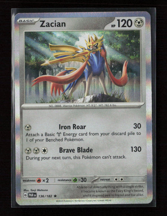 Zacian Rare SV04: Paradox Rift 136/182 NM