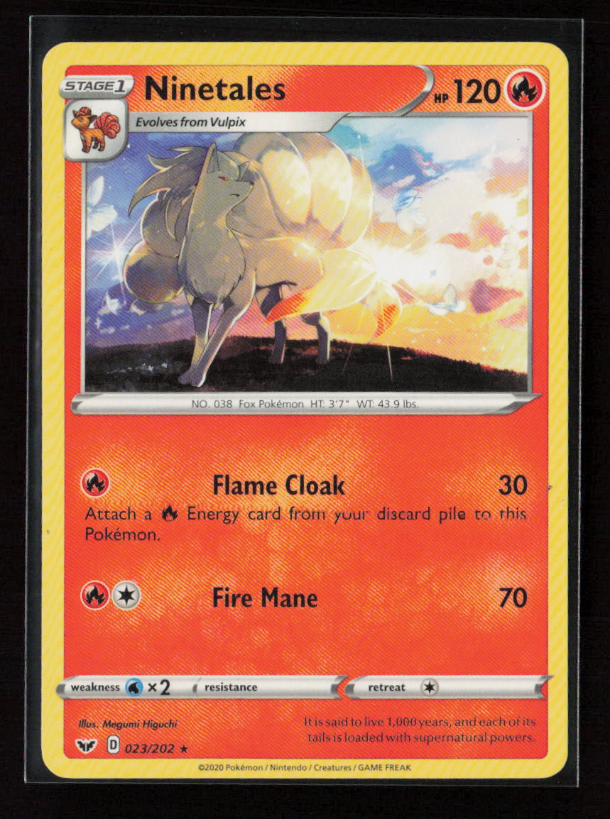 Ninetales Rare SWSH01: Sword & Shield Base Set 023/202 LP