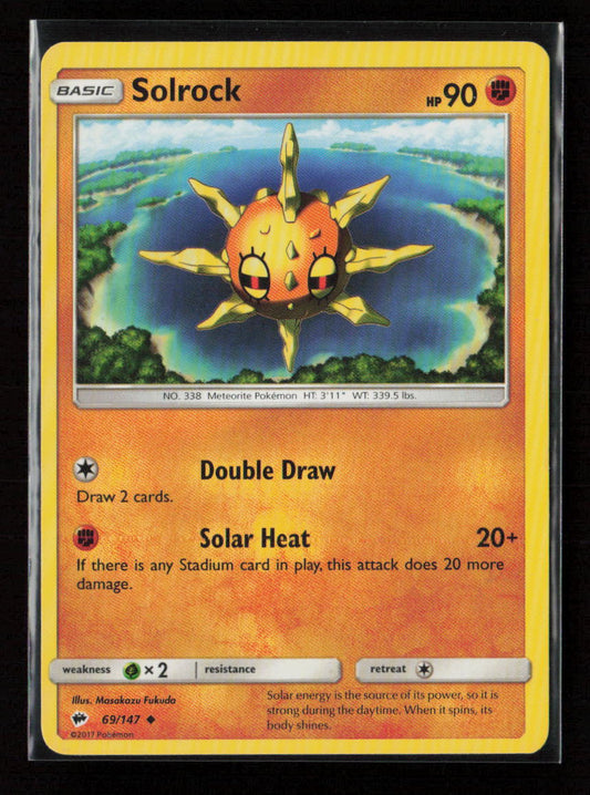 Solrock Uncommon SM - Burning Shadows 69/147 LP