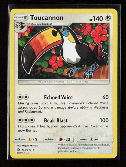 Toucannon Rare SM Base Set 108/149 LP