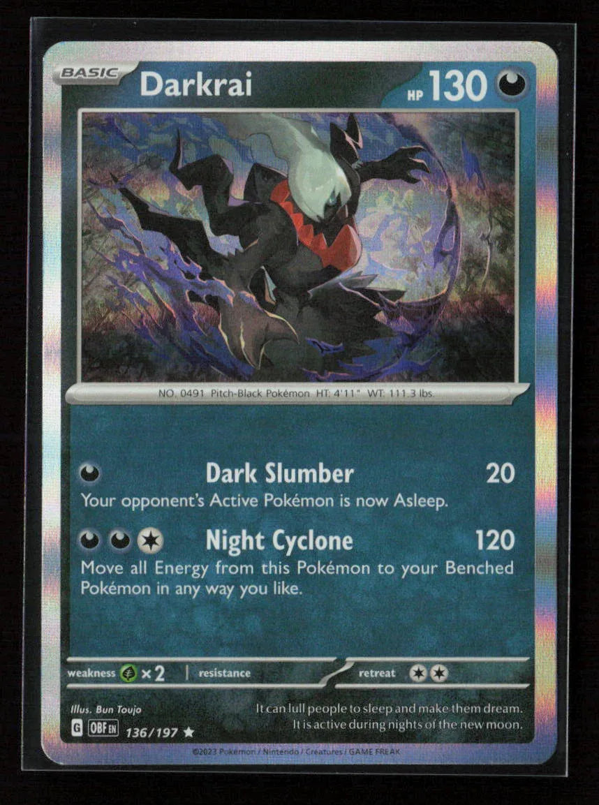 Darkrai Rare SV03: Obsidian Flames 136/197 NM - Kang's Collectibles