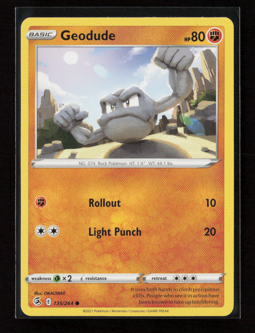 Geodude Common SWSH08: Fusion Strike 135/264 LP