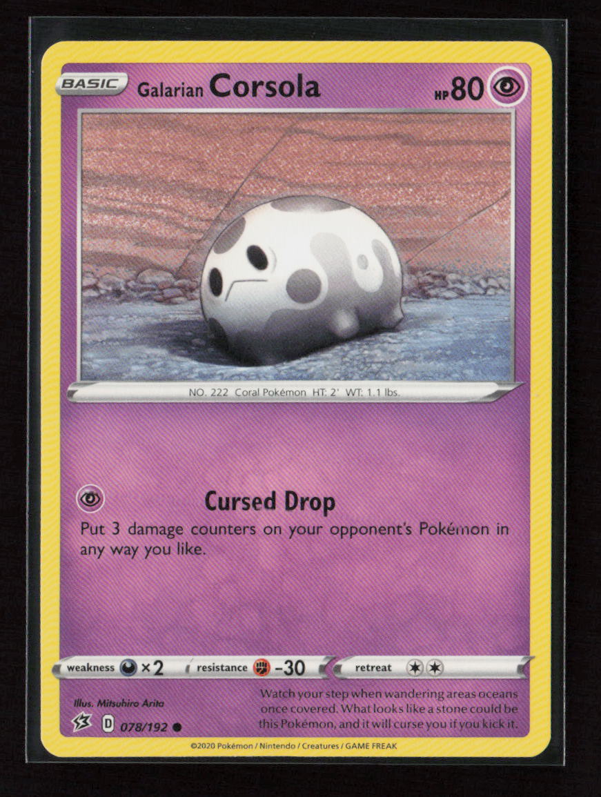 Galarian Corsola Common SWSH02: Rebel Clash 078/192 LP