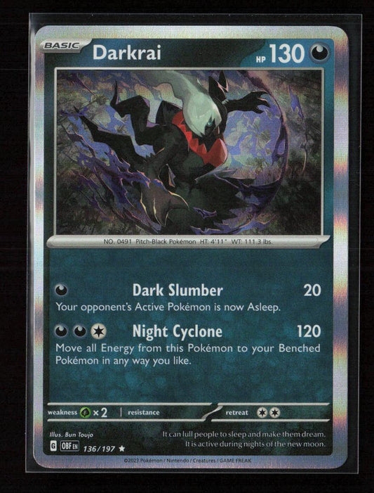 Darkrai Rare SV03: Obsidian Flames 136/197 NM - Kang's Collectibles