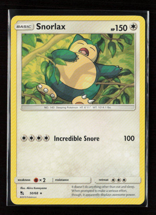 Snorlax Rare Hidden Fates 50/68 LP