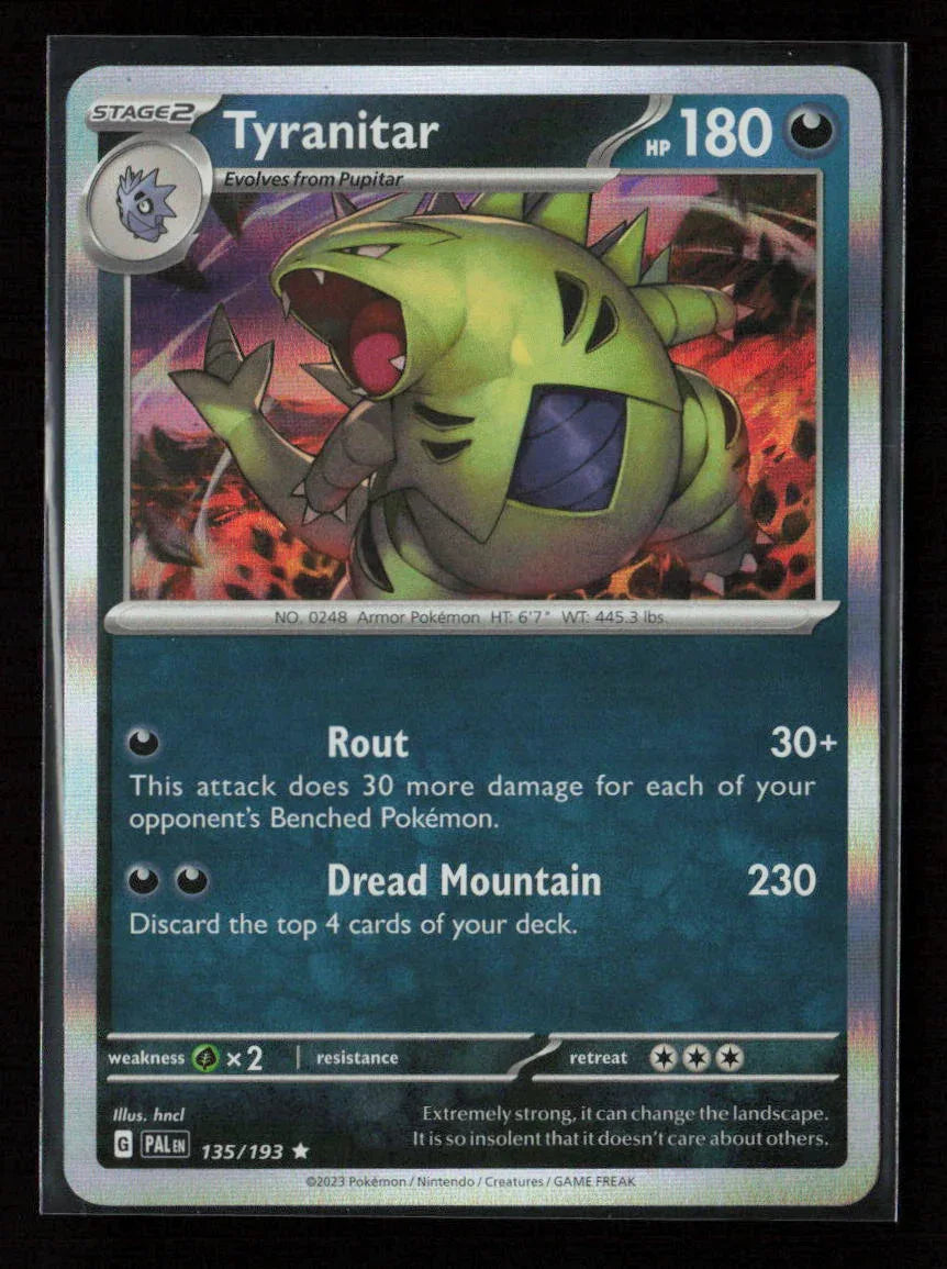 Tyranitar - Rare SV02: Paldea Evolved 135/193 NM - Kang's Collectibles