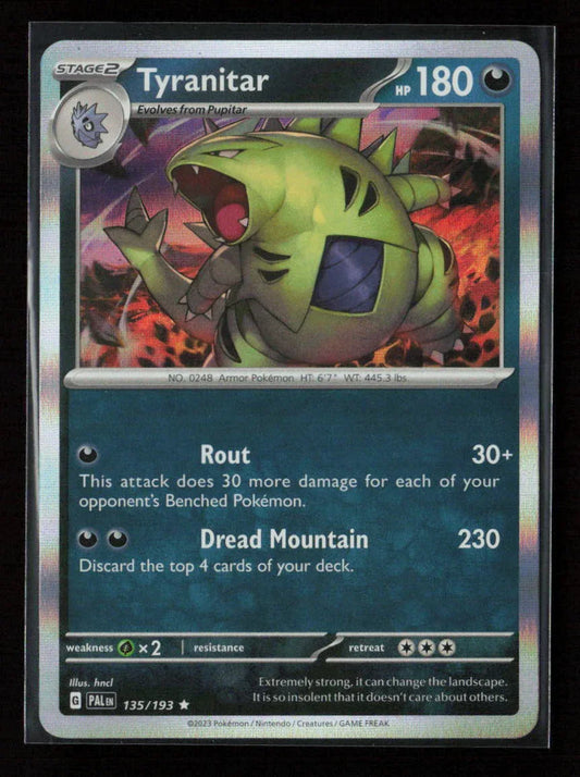 Tyranitar - Rare SV02: Paldea Evolved 135/193 NM - Kang's Collectibles